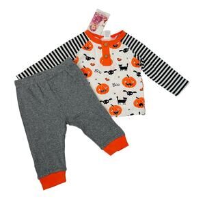 NWT Tesa Babe 6-9M Playful Pumpkins Pant Set